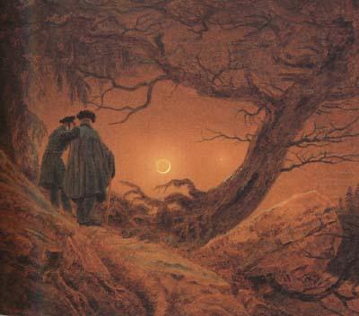 Two Men Contemplating the Moon (mk10), Caspar David Friedrich